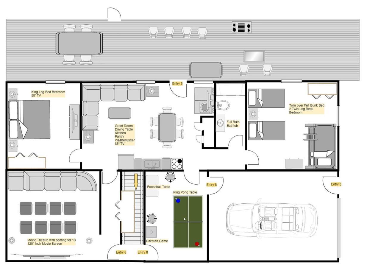 Fun & Games By Honeybearcabins 2Br/1Ba Sleeps 7 เซอเวียร์วีล ภายนอก รูปภาพ